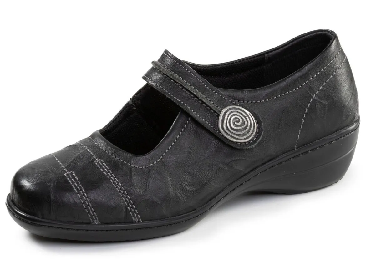 ELENA EDEN, bequeme Damen-Spangenschuhe, Weite H, mit herausnehmbarem Fußbett
