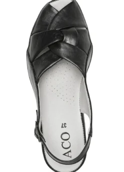 ELENA EDEN, elegante Damen-Sandalen, Weite G, aus Leder