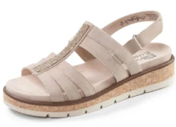 ELENA EDEN, schicke Damen-Sandalen, Weite G, mit herausnehmbarem Fußbett