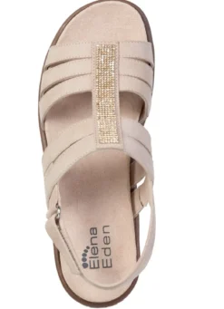 ELENA EDEN, schicke Damen-Sandalen, Weite G, mit herausnehmbarem Fußbett