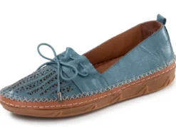 ELENA EDEN, sommerliche Damen-Slipper, Weite G, aus Leder