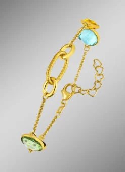 Farbenfrohe Eleganz: Armband mit Quarzen