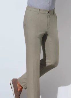 "Francesco Botti"-Hose mit Leinen in 3 Farben