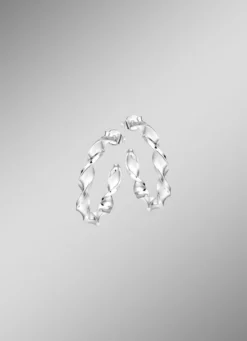 Gedrehte Creolen in edlem Silber 925/- fein