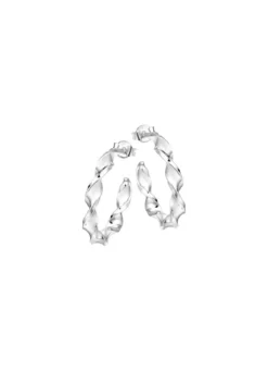 Gedrehte Creolen in edlem Silber 925/- fein