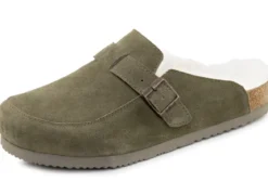 Gefütterte Herren-Clogs, mit Lammfell