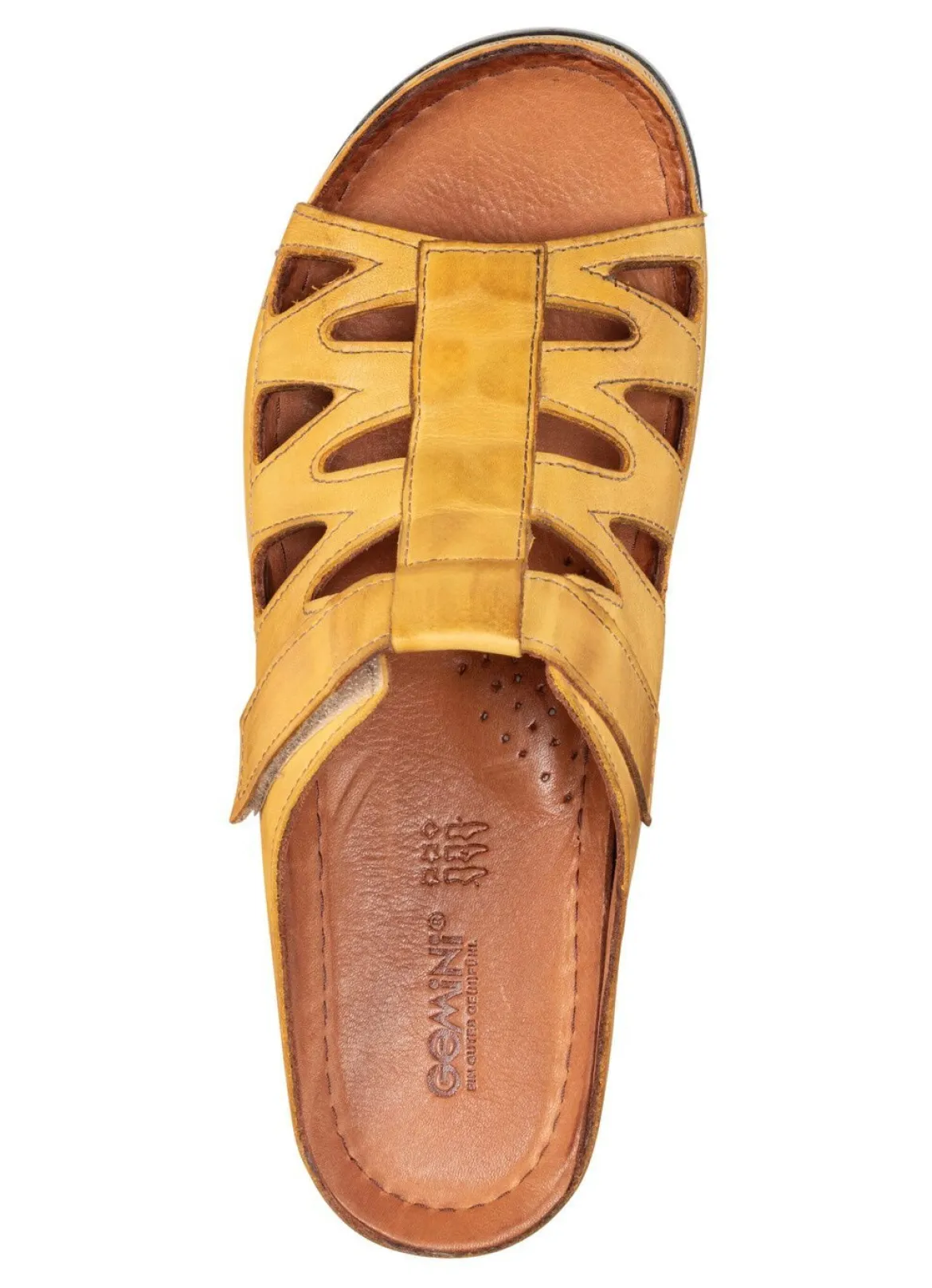 Gemini Pantolette aus teilweise schattiertem Rind-Nappaleder