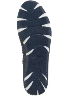 Gemini Slipper mit dezenter Knitter-Struktur und bunten Leder-Blüten