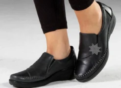 Gemini Slipper mit Leder-Applikation
