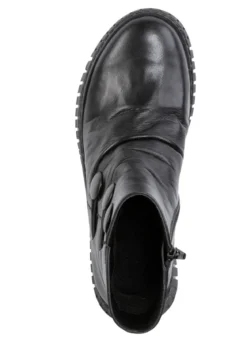 Gemini Stiefelette mit Raffung und dekorativen Knöpfen