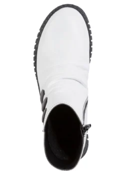 Gemini Stiefelette mit Raffung und dekorativen Knöpfen