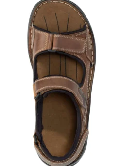 GINO GALANTE, komfortable Herren-Trekkingsandalen, aus Leder