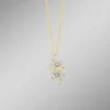 Halskette im Blumen-Design, 10 Brillanten, 22 Diamanten
