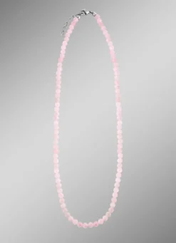 Halskette mit echtem Rosenquarz