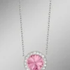 Halskette mit Swarovski®-Kristall in Pink