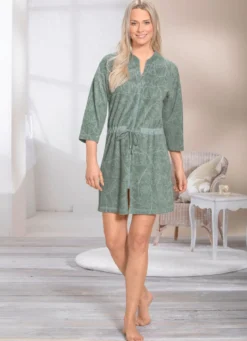Hauskleid mit durchgehendem Reißverschluss