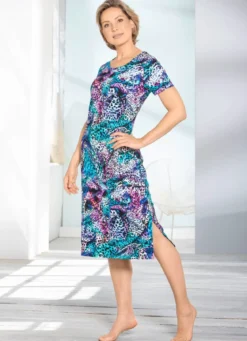 Hauskleid mit farbbrillantem Inkjet-Druck