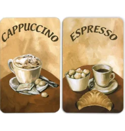 Herdabdeckplatten Cappuccino, 2er-Set