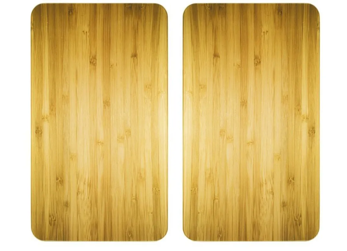 Herdabdeckplatten in Holzoptik, 2er-Set