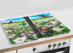Herdabdeckplatten mit Sommerwiesen-Motiv