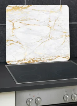 Herdabdeckplatten/Wandblende, Motiv Marmor gold