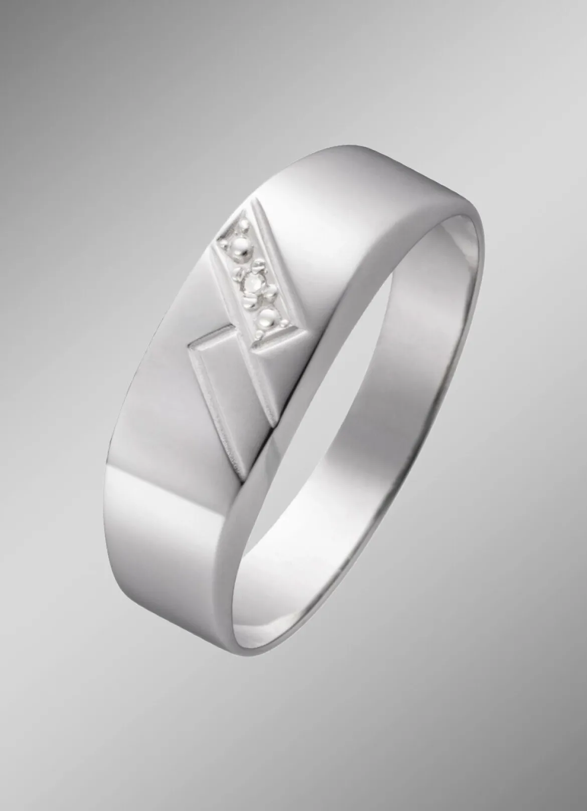 Herrenring mit Diamant