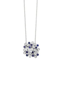 Hochwertiger Anhänger mit Safir und Brillanten