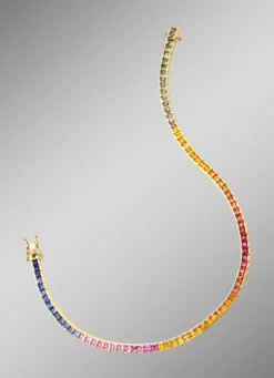 Hochwertiges Armband mit echten Safiren in Multicolor