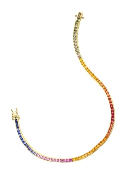 Hochwertiges Armband mit echten Safiren in Multicolor