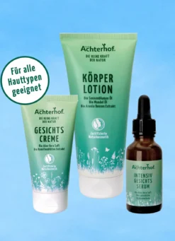 Hochwertiges Naturkosmetik-Pflege-Set, 3-teilig