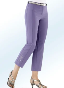 7/8-Hose mit Zierplättchenmotiv