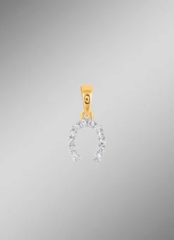 Hufeisen-Anhänger mit 10 Diamanten