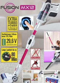 2-in-1 Akku Hand- und Bodenstaubsauger Fusion MX 12