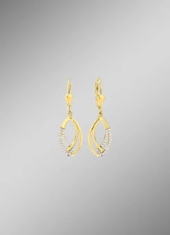 Interessante Ohrringe mit synth. Zirkonia