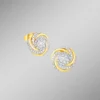 Interessante Ohrstecker mit 14 Brillanten und 90 Diamanten