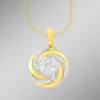 Interessanter Anhänger mit 7 Brillanten und 56 Diamanten