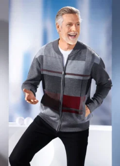 Jacke mit durchgehendem Reißverschluss in 2 Farben