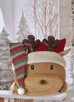 Kissenbezug mit Weihnachtselch Rudi
