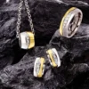 Klappcreolen in Bicolor mit synth. Zirkonia
