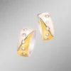 Klappcreolen in Bicolor mit synth. Zirkonia