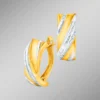 Klappcreolen in Bicolor, teilweise diamantiert