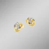 Klassische Knoten-Ohrstecker in Bicolor