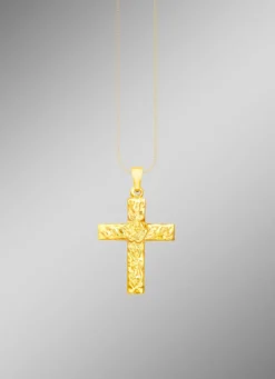 Klassischer Kreuz-Anhänger mit Struktur