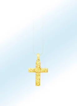 Klassischer Kreuz-Anhänger mit Struktur