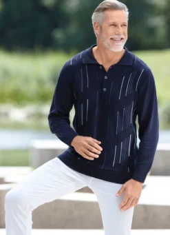 Klassischer Polopullover in 3 Farben