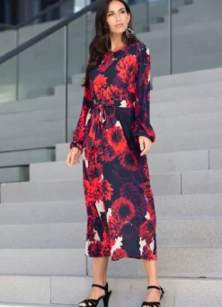 Kleid mit Floral-Dessin