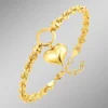 Kordel-Armband mit Herz-Anhänger