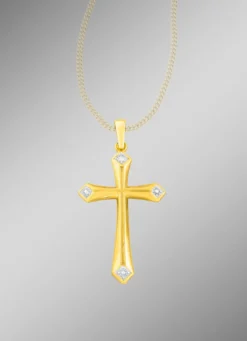 Kreuz-Anhänger mit Diamant