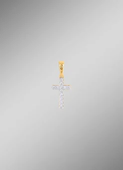 Kreuz-Anhänger mit 12 Diamanten