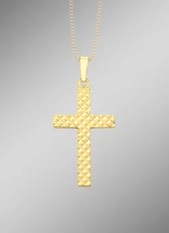 Kreuz-Anhänger mit Diamantmuster